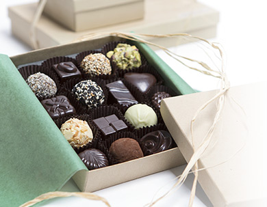 A box of truffles and other chocolates from Kee's Chocolates