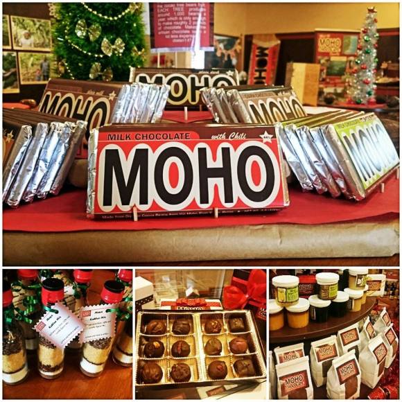 MOHO chocolae bars and other products