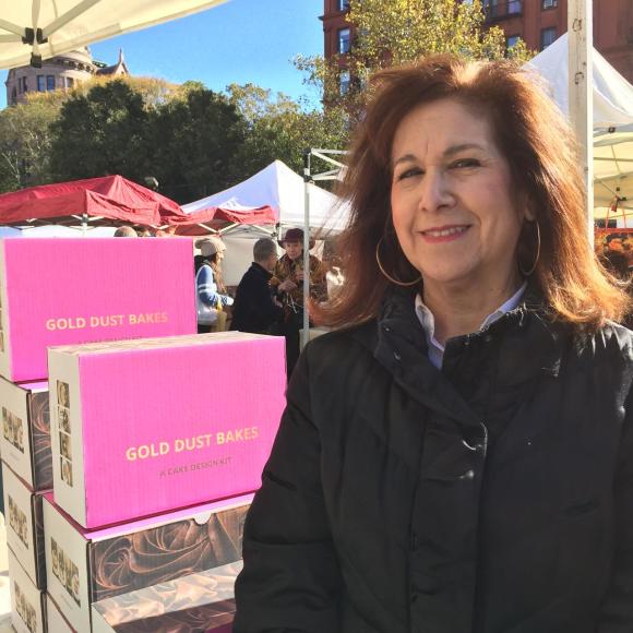 Rhona Hershkowitz, founder of Gold Dust Bakes (NYC), at the Artisanal Sweet Treats Bazaar